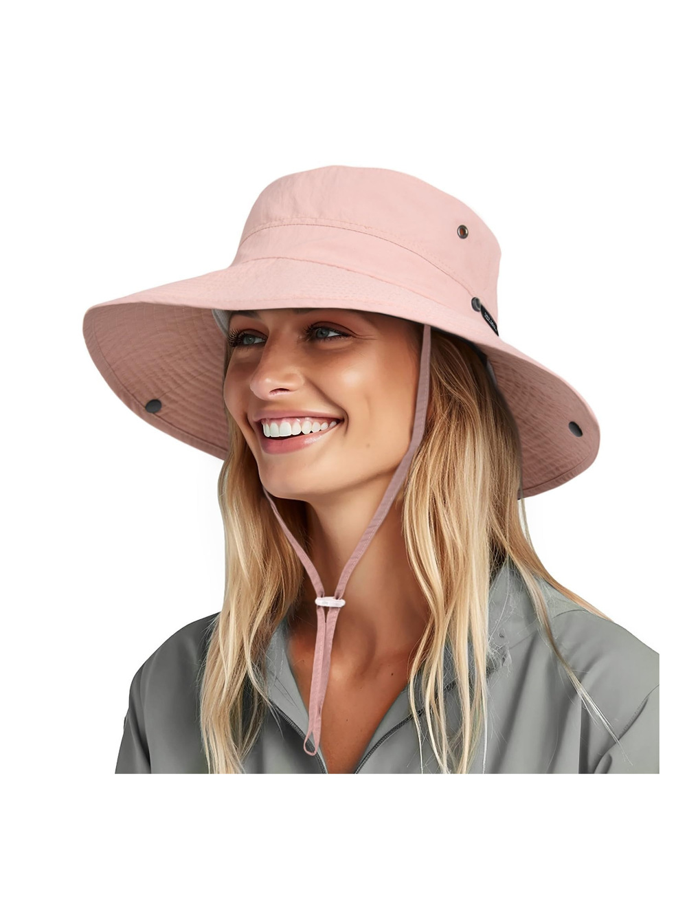 Sun Hats for Women Ponytail Wide Brim Summer Packable Cowboy | Pink | Size OS